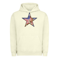 Pigment Pistachio American Flag Star Urban Hoodie - LillyAllenDesigns