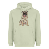 Matcha pug Heavyweight Hoodie - RanaPortraitStore