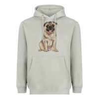 Moon Dust pug Heavyweight Hoodie - RanaPortraitStore