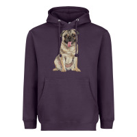 Plum pug Heavyweight Hoodie - RanaPortraitStore