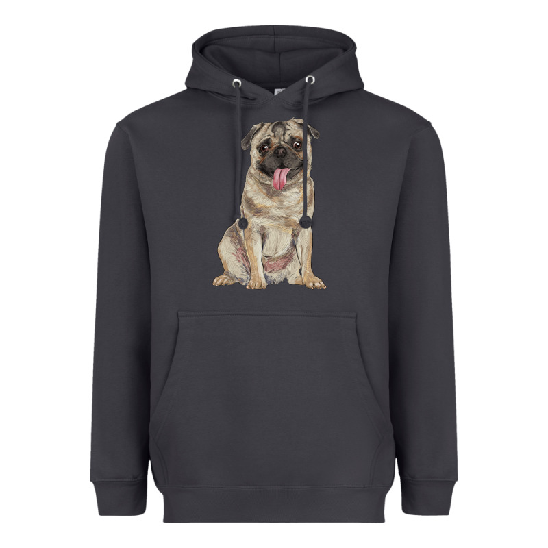 Pug Heavyweight Hoodie by RanaPortraitStore | Teevron