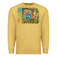 Antique Gold cactus Premium Sweatshirt - CowhideDigitalArt