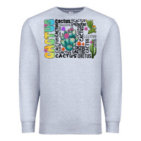 Heather Grey cactus Premium Sweatshirt - CowhideDigitalArt