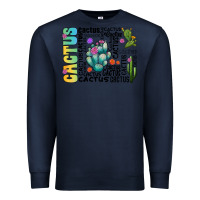Navy cactus Premium Sweatshirt - CowhideDigitalArt
