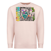 Pale Pink cactus Premium Sweatshirt - CowhideDigitalArt