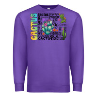 Purple cactus Premium Sweatshirt - CowhideDigitalArt