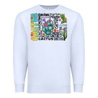 White cactus Premium Sweatshirt - CowhideDigitalArt