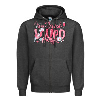 Charcoal Heather one loved nurse valentine's day Zipper Hoodie - MaliasSmallBusiness