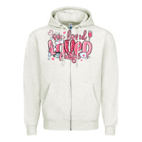 Oatmeal Heather one loved nurse valentine's day Zipper Hoodie - MaliasSmallBusiness