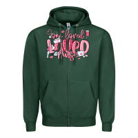 Sports Green one loved nurse valentine's day Zipper Hoodie - MaliasSmallBusiness