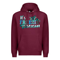 Burgundy it's freezin' season Premium Hoodie - AdoDesignShop