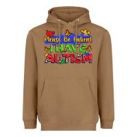 Toasted Coconut please be patient i have autism Heavyweight Hoodie - Zillion Design Studio