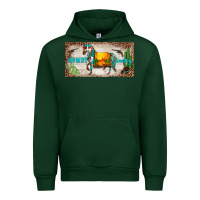 Forest Green western howdy cowboy horse sunset weapon cactus leopard  license plate Urban Hoodie - BarkalooDesign