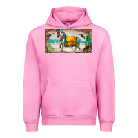 Fuchsia Pink western howdy cowboy horse sunset weapon cactus leopard  license plate Urban Hoodie - BarkalooDesign