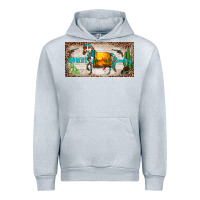 Heather Grey western howdy cowboy horse sunset weapon cactus leopard  license plate Urban Hoodie - BarkalooDesign