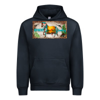 Navy western howdy cowboy horse sunset weapon cactus leopard  license plate Urban Hoodie - BarkalooDesign