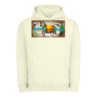 Pigment Pistachio western howdy cowboy horse sunset weapon cactus leopard  license plate Urban Hoodie - BarkalooDesign