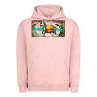Pigment Salmon western howdy cowboy horse sunset weapon cactus leopard  license plate Urban Hoodie - BarkalooDesign