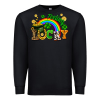 Black feeling lucky Premium Sweatshirt - FaDigitalArtStudio
