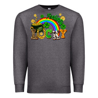 Charcoal Heather feeling lucky Premium Sweatshirt - FaDigitalArtStudio