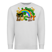 Dove Grey feeling lucky Premium Sweatshirt - FaDigitalArtStudio