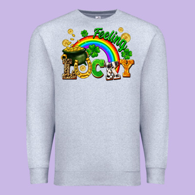 Feeling Lucky Premium Sweatshirt Designed By Fadigitalartstudio