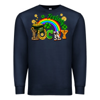 Navy feeling lucky Premium Sweatshirt - FaDigitalArtStudio