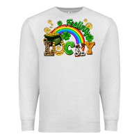 Oatmeal Heather feeling lucky Premium Sweatshirt - FaDigitalArtStudio