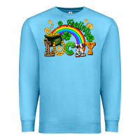 Ocean Blue feeling lucky Premium Sweatshirt - FaDigitalArtStudio