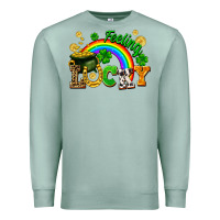 Seafoam feeling lucky Premium Sweatshirt - FaDigitalArtStudio