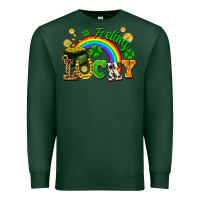 Sports Green feeling lucky Premium Sweatshirt - FaDigitalArtStudio