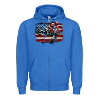 True Royal dirt bike american flag Zipper Hoodie - MaliasSmallBusiness