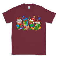 Burgundy autism awareness christmas coffee Classic Tee - MaliasSmallBusiness