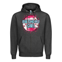 Charcoal Heather birthday girl Zipper Hoodie - MaliasSmallBusiness