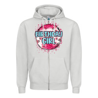 Dove Grey birthday girl Zipper Hoodie - MaliasSmallBusiness