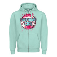 Seafoam birthday girl Zipper Hoodie - MaliasSmallBusiness