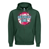 Sports Green birthday girl Zipper Hoodie - MaliasSmallBusiness