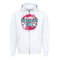 White birthday girl Zipper Hoodie - MaliasSmallBusiness