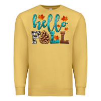 Antique Gold hello fall Premium Sweatshirt - HRA Design Shop