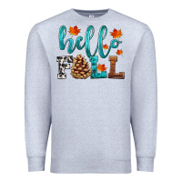 Heather Grey hello fall Premium Sweatshirt - HRA Design Shop