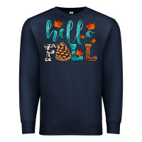 Navy hello fall Premium Sweatshirt - HRA Design Shop