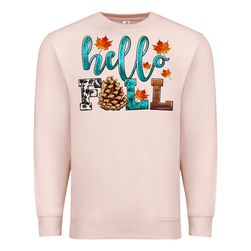 Hello Fall Premium Sweatshirt by HRA Design Shop | Teevron