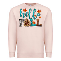 Pale Pink hello fall Premium Sweatshirt - HRA Design Shop