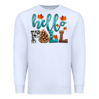 White hello fall Premium Sweatshirt - HRA Design Shop