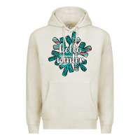 Oatmeal Heather hello winter Premium Hoodie - AdoDesignShop