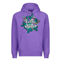 Purple hello winter Premium Hoodie - AdoDesignShop