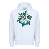 White hello winter Premium Hoodie - AdoDesignShop