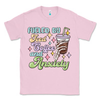 Bubblegum Pink fueled by iced coffee and anxiety Classic Tee - MaliasSmallBusiness