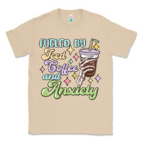 Mushroom fueled by iced coffee and anxiety Classic Tee - MaliasSmallBusiness