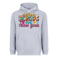 Heather Grey coffee scrubs and rubber gloves Heavyweight Hoodie - texasbilliewilder